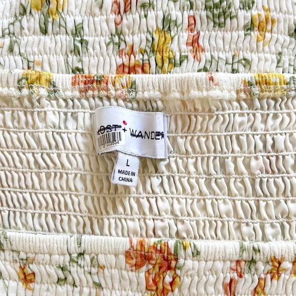 Lost + Wander Big Escape Floral Minidress Smocked Short Puff Sleeve - Picture 13 of 16